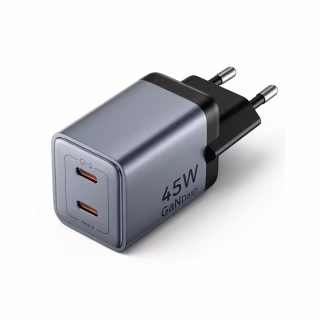 Зарядное устройство Vention 2xUSB-C PD45W GaN gray (FCDH0-EU)