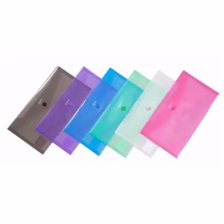 Папка - конверт Comix DL, прозрачная красная (FOLD-COM-A1855-R)