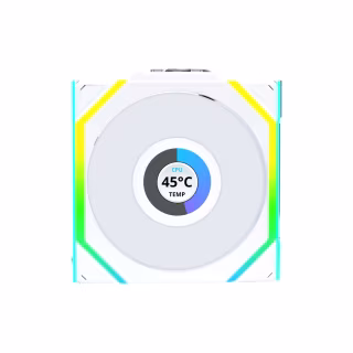 Кулер для корпуса Lian Li Uni Fan SL WIRELESS LCD Reverse, 120-1 (G99.12RSLLCD1W1W.00)