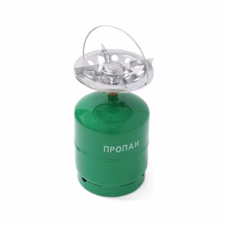 Бытовой газовый баллон Voltronic GL-7.2 3кг (7,2л) + пальник 20354 Green (GB/GL-7.2G)