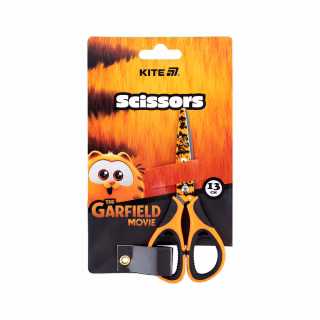 Ножницы Kite детские с резиновыми вставками и рисунком на лезвии Garfield 13 см (GF25-148)