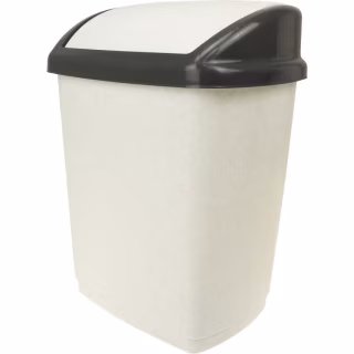 Контейнер для мусора Горизонт Домик Белый мрамор 27 л (гор-02038/білий мармур)