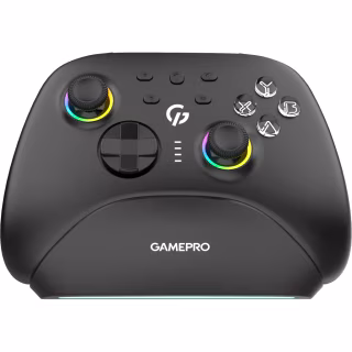 Геймпад GamePro із зарядною станцією BT 5.3/USB/2.4 ГГц (Switch/PC/iOS/Android) RGB Black (GPX13BDOC)