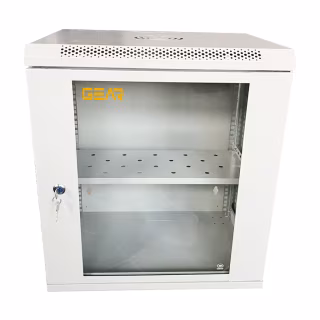 Шафа настінна GEAR 12U 19" 600x600x600 мм, + полка 19", grey (GWMSN-12U-600-600G)