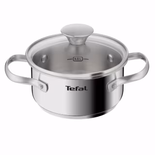 Каструля Tefal Minis, з кришкою,1л, нержавіюча сталь, скло (H8743155)