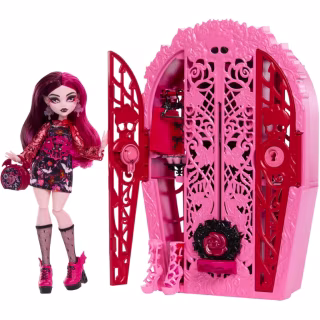 Кукла Monster High Набор-сюрприз Ужас-секреты Дракулоры серии Цвет и тьма (HYT72)