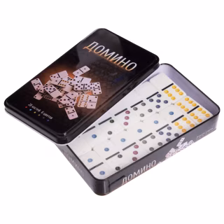 Настільна гра Johnshen Sports Доміно (у металевій коробці) (IG-3974)