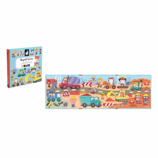 Розвиваюча іграшка Janod Магнітні історії Будівельний майданчик 30 елементів (J05454)