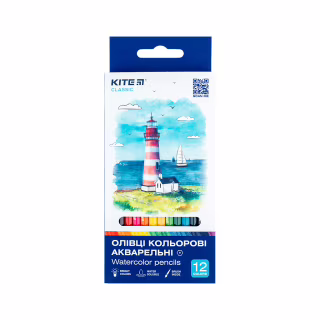 Олівці кольорові Kite Classic акварельні, 12 кольорів (K-1049)