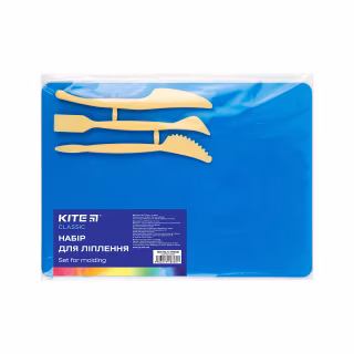 Доска для пластилина Kite набор Classic доска + 3 стека, синий (K-1140-02)