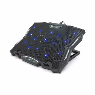 Підставка до ноутбука IceCoorel 10-17", 15*60mm 2500 RPM, TYPE-C+USB, 400x305x39mm, Black (K12)