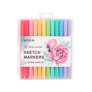 Набор маркеров Kite Pastel sketch, 12 цветов (K22-045)