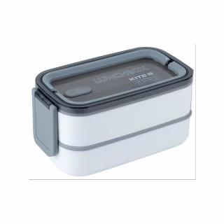 Ланч-бокс дитячий Kite подвійний з наповненням 1400 мл, білий (K23-183-1)