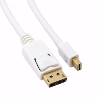 Кабель мультимедійний miniDisplayPort M to DisplayPort M 2.0m white Extradigital (KBD1668)