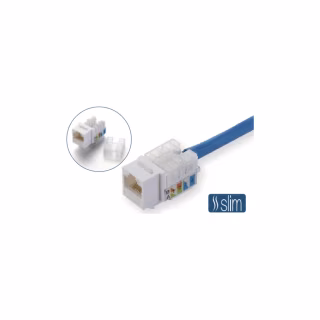 Модуль Keystone RJ45 UTP кат. 6, Slim, 110 IDC Kingda (KD-KJ2085UC6)