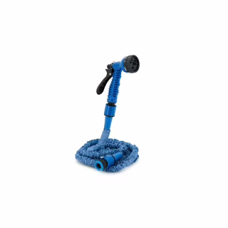 Шланг для поливу Voltronic KY-75B, 2,5-7.5м/25ft, + розпилювач, насадка на кран, Blue, Box (KY-75B)