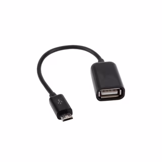 Перехідник OTG USB 2.0 AF to Micro 5P 0.16m Lapara (LA-UAFM-OTG black)