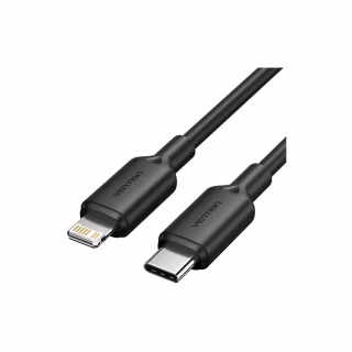 Дата кабель USB-C to Lightning 1.0m 3A black Vention (LAKBF)