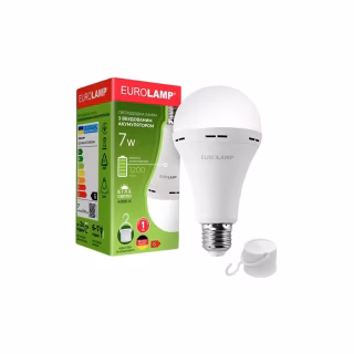 Лампочка Eurolamp A60 7W 4000K 1200mAh (LED-A60-07274(EM)AV)