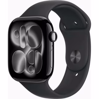 Смарт-годинник Apple Watch Series 11 GPS 46mm Jet Black Aluminium Case with Black Sport Band - M/L (MEUX4RK/A)