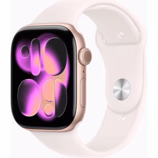 Смарт-годинник Apple Watch Series 11 GPS 46mm Rose Gold Aluminium Case with Light Blush Sport Band - S/M (MEV64RK/A)