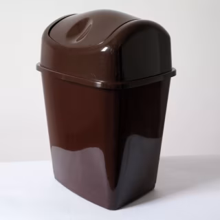 Контейнер для мусора ММ Пласт Бежевый / коричневый 27 л (ММ 27/беж/кор)