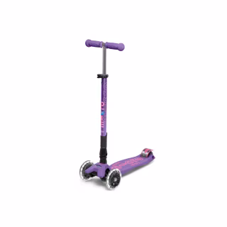 Самокат Micro Maxi Deluxe Foldable LED фиолетовый (MMD100)