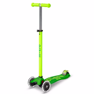 Самокат Micro Maxi Deluxe Neon LED" Зелений папуга" (MMD232)