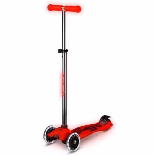 Самокат Micro Maxi Deluxe Glow LED Червона аура (MMD368)