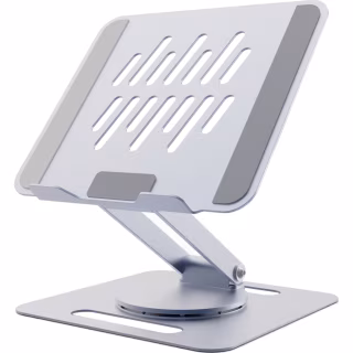 Підставка до ноутбука Gembird до 15.6", ругльована, обертова, алюміній (NBS-DR1-01)