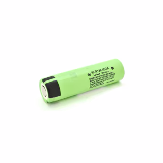 Аккумулятор 18650 3300mAh, Li-Ion, Flat Top, 10A, 4.2/3.6/2.5V, green Panasonic (NCR18650GA / 26914)