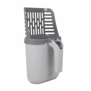 Лопатка для туалета Me&Pet с контейнером серая (NMP35)