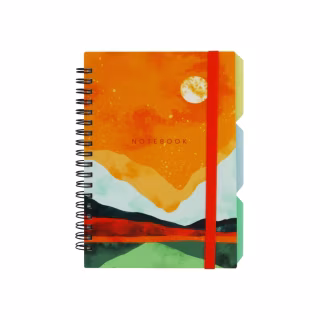 Блокнот Optima Desing 43, B6 с разделителями 100 листов, клетка (O20358-43)