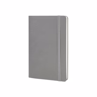 Книга записная Optima А5 VIVELLA, мягкая обложка, резинка, белый блок линия, серый (O27104-10)