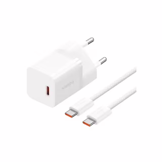Зарядное устройство Baseus GaN5 Fast Charger USB-C 30W + Cable 1.0m Type-C 100W white (P10110902213-00)