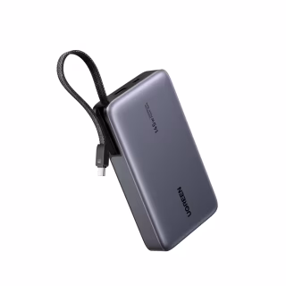 Батарея универсальная Ugreen 20000mAh 145W with Built-in Cable (PB551 55992B)