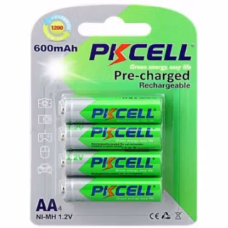 Аккумулятор PkCell AA R6 NiMH 600mAh * 4 (PC/AA600-4BA)