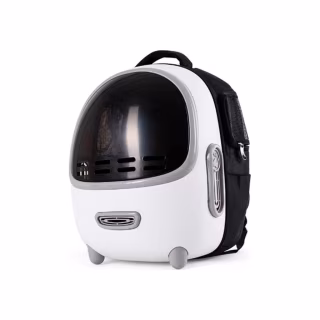 Переноска для тварин Lapka з вентиляцією біла (PCB-01-W)