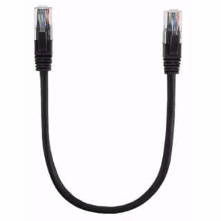 Патч-корд 0.3м, UTP, cat.5e, CCA, black Ritar (PCR-CCA/0.3Bk / 11359)