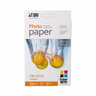 Фотобумага ColorWay 10x15 230г glossy, 50с (PG2300504R)