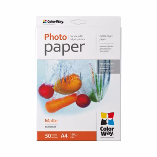 Фотобумага ColorWay A4 190г Matte 50ст. (PM190050A4)