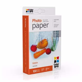 Фотобумага ColorWay 10x15, 220г, matte, 100л (PM2201004R_OEM)