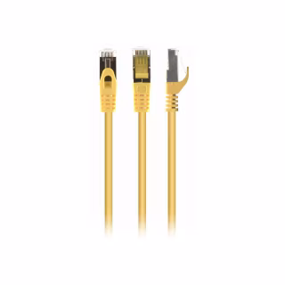 Патч-корд 0.25м S/FTP Cat 6A CU LSZH yellow Cablexpert (PP6A-LSZHCU-Y-0.25M)