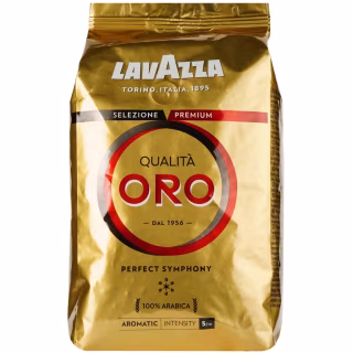 Кофе Lavazza в зернах 1000г, пакет Qualita Oro (prpl.20566)