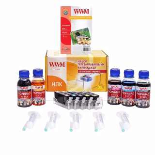 Комплект перезаправних картриджів WWM CANON iP4840/MG5140/5240 AO-chip (RC.CLI426ARC)