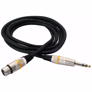 Микрофонный кабель RockCable Microphone Cable - XLR (f) / TRS Jack 3m (RCL 30383 D6 F BA)