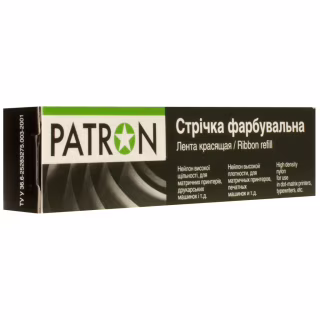 Лента к принтерам 13мм х 16м Refill STD Black кільце Patron (RIB-PN-12.7x16-К-B)