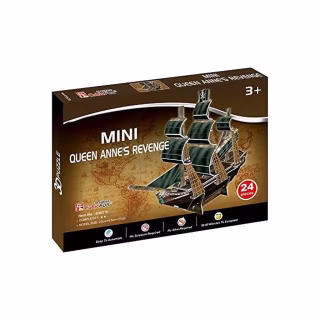 Пазл Cubic Fun 3D Корабель Помста Королеви Анни серія міні (S3031h)