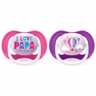 Пустышка Philips AVENT Ultra Air I love... для девочек 6-18 мес (SCF080/04_SCF080/27)