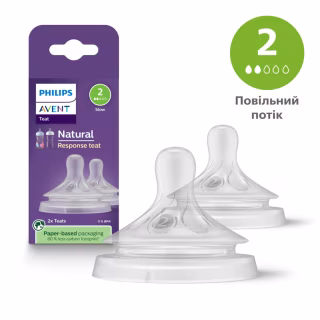 Соска Philips AVENT Natural силиконовая, Естественный поток, от 0 мес (SCY962/02)